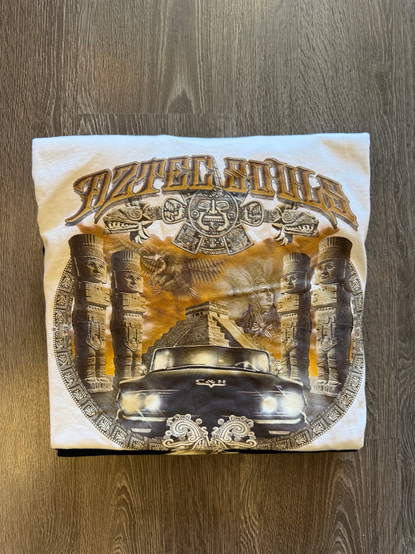 Vintage Mexican “azteca hills” shirt sz. XL