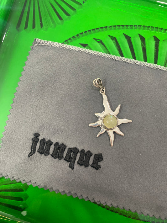 .925 Sterling Silver Sun Charm Pendant