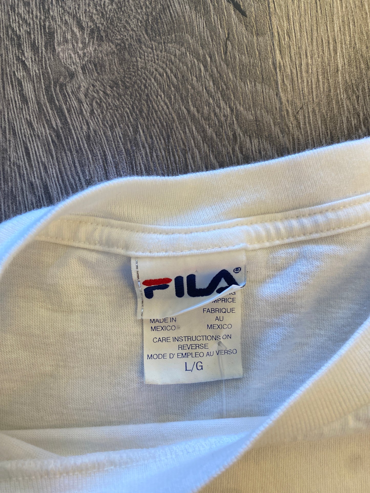 Vintage Italy Italia France 98 World Cup Soccer T-Shirt Fila White Sz Large