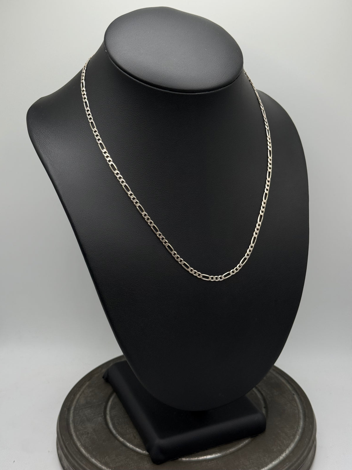 .925 Sterling Silver Classic Figaro Chain Necklace –  18”