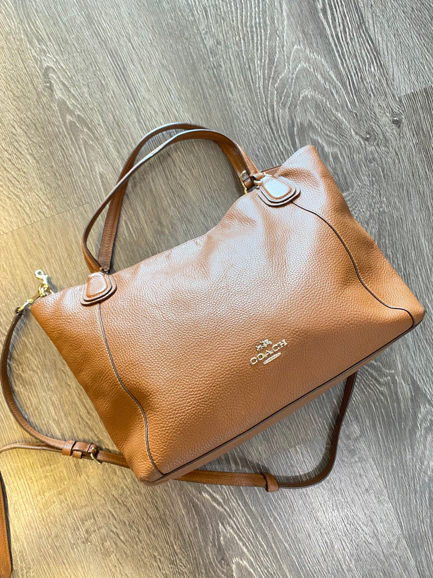 Coach Chestnut Brown Leather Purse Hand Bag