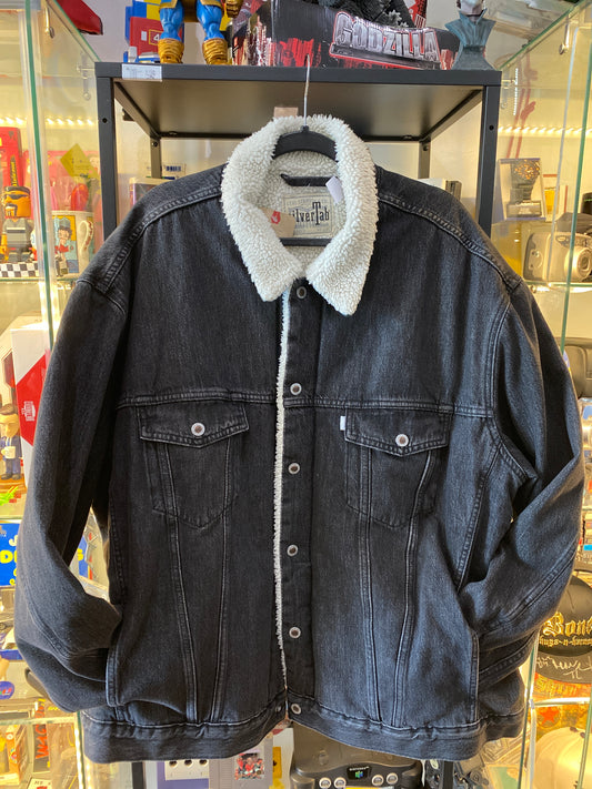 Levi’s Silver Tab Denim Sherpa Jacket Sz 2XL