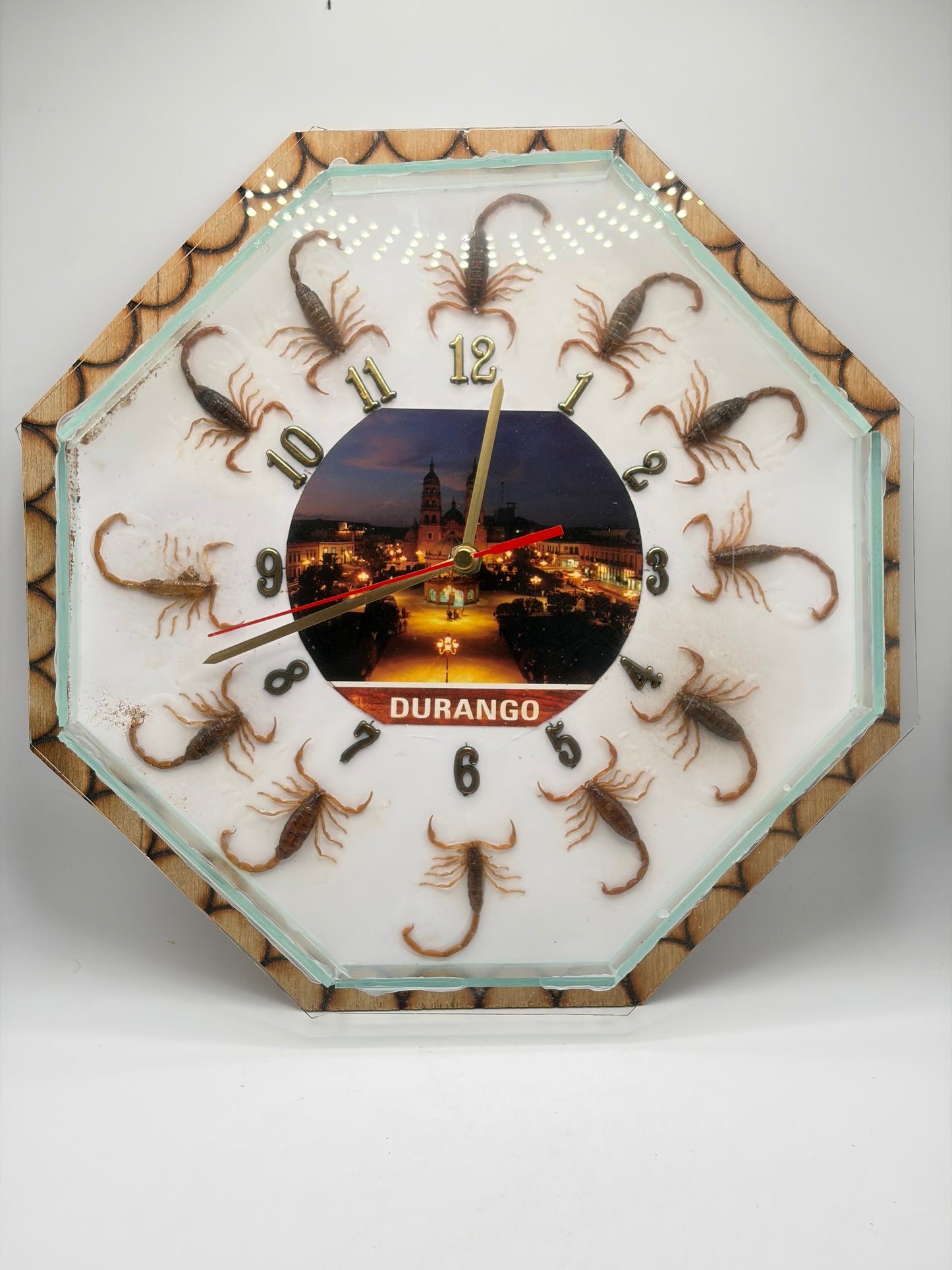 Handmade Durango Scorpion Resin Wall Clock