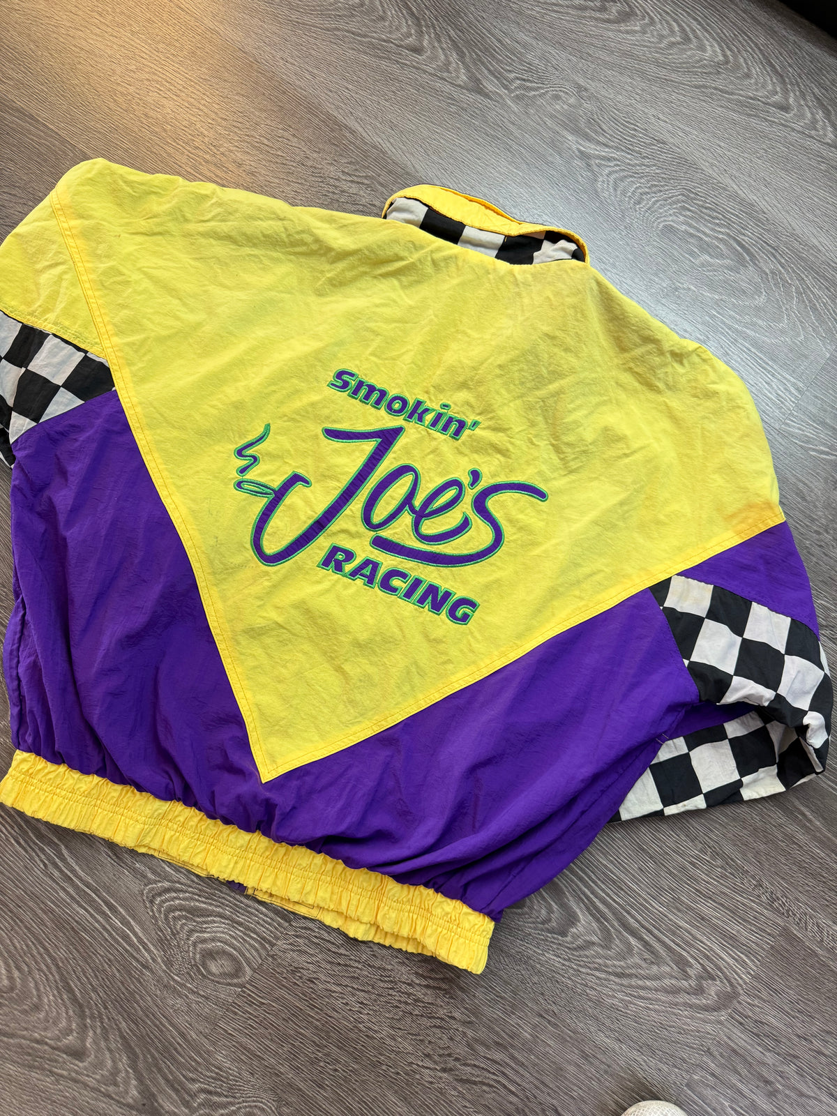 Vintage “Smokin Joe Racing” Camel jacket sz. L