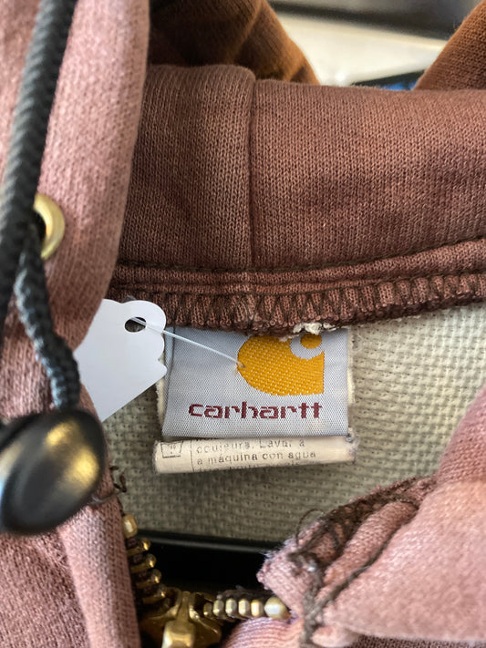 Vintage Carhartt Zip Up Hoodie Jacket Brown Sz XL