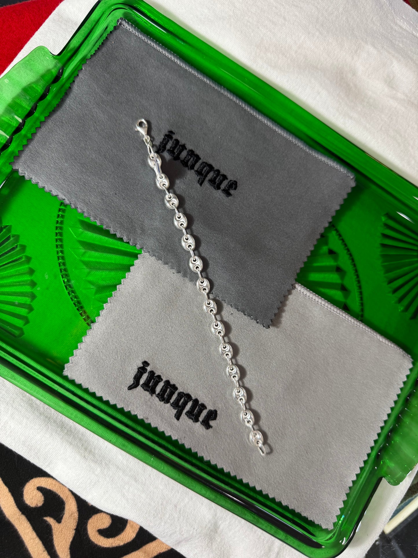 .925 Sterling silver Gucci puff link  bracelet 7”