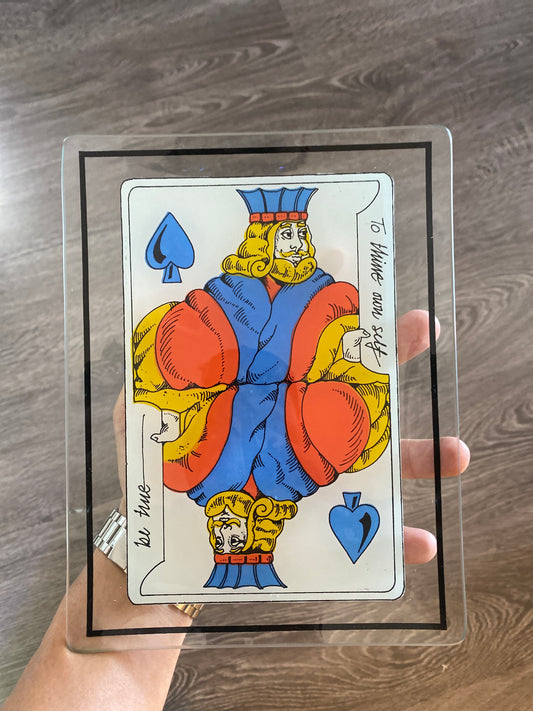 Vintage King Playing Card Rolling Tray