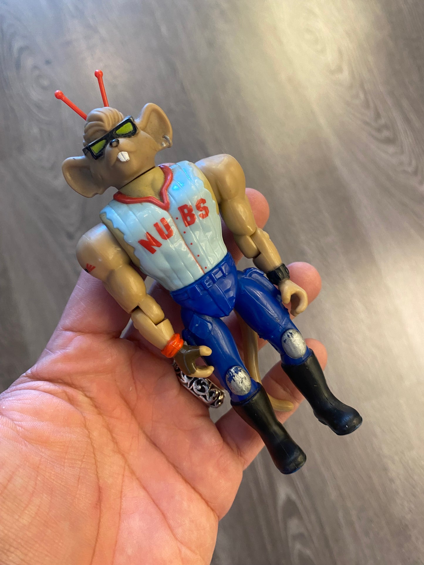 Vintage Biker Mice From Mars Home Run Throttle 1994 Galoob Action Toy Figure Baseball