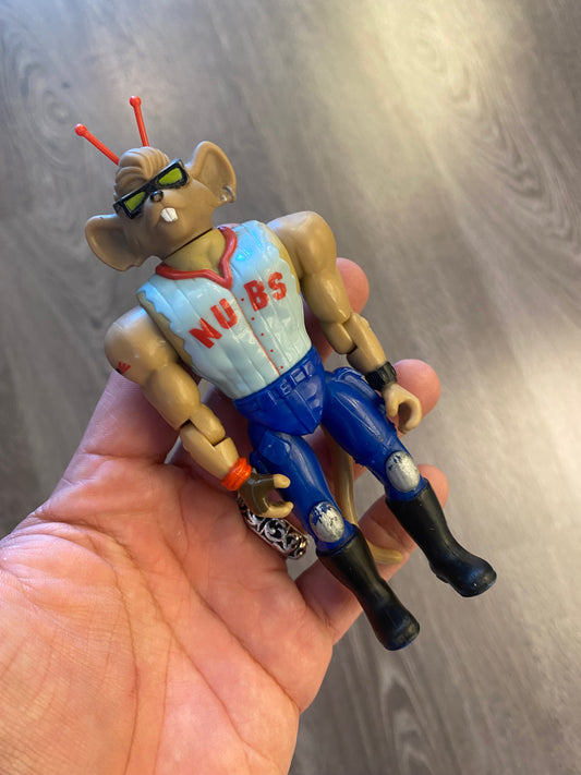 Vintage Biker Mice From Mars Home Run Throttle 1994 Galoob Action Toy Figure Baseball