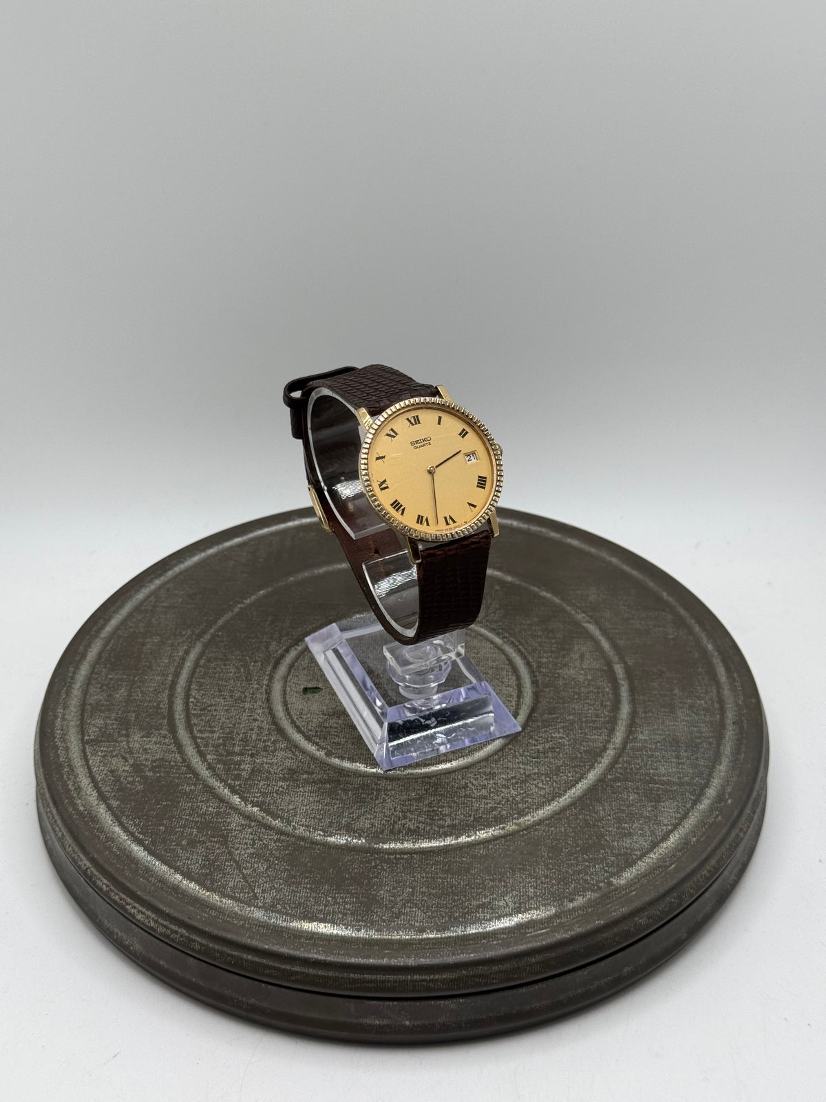 Seiko champagne coin watch
