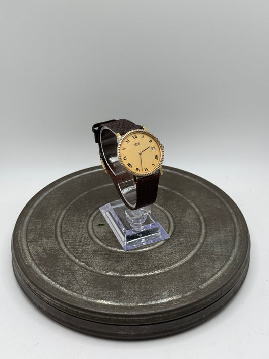 Seiko champagne coin watch