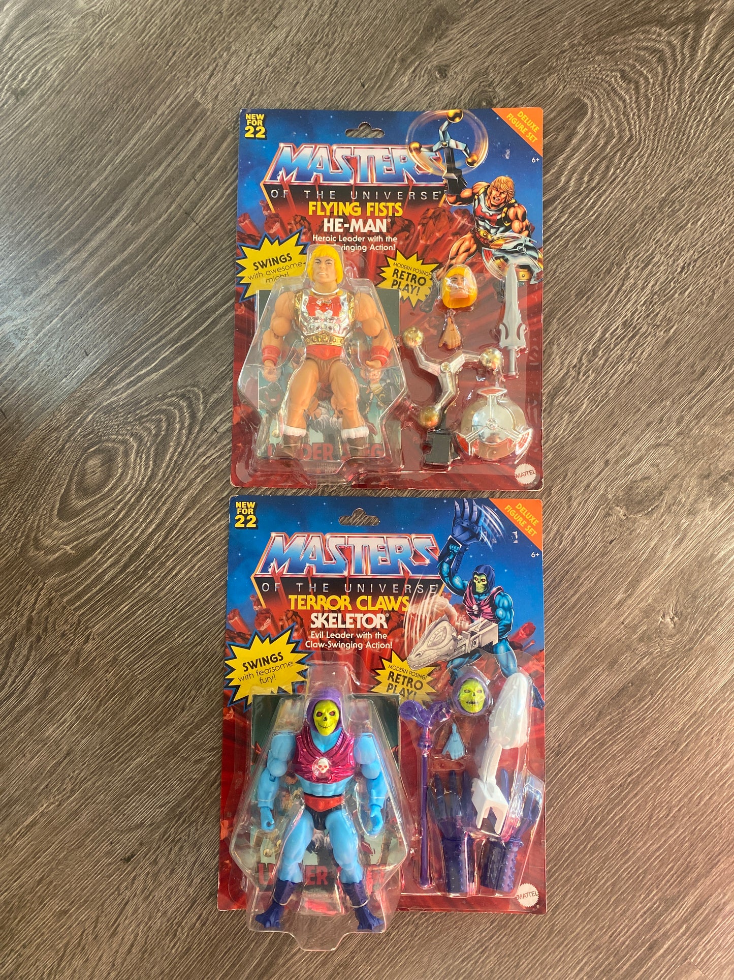 Masters Of The Universe He-Man and Skeletor Action Toy Set Bundle 2021 Mattel Re-Issue