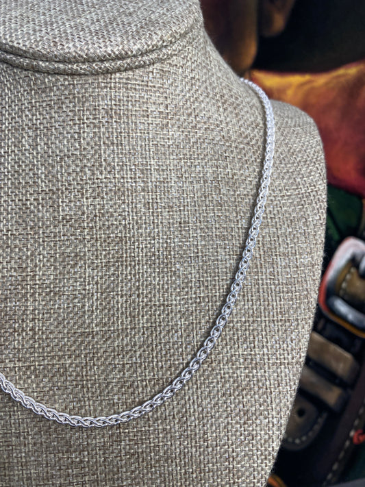 .925 Sterling Silver Venetian Link Chain Sz 20”