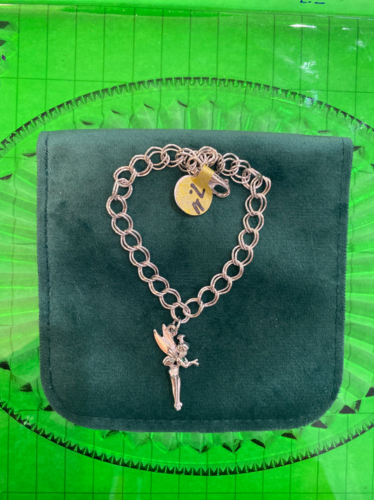 .925 Sterling Silver Tinker Bell Bracelet 7”