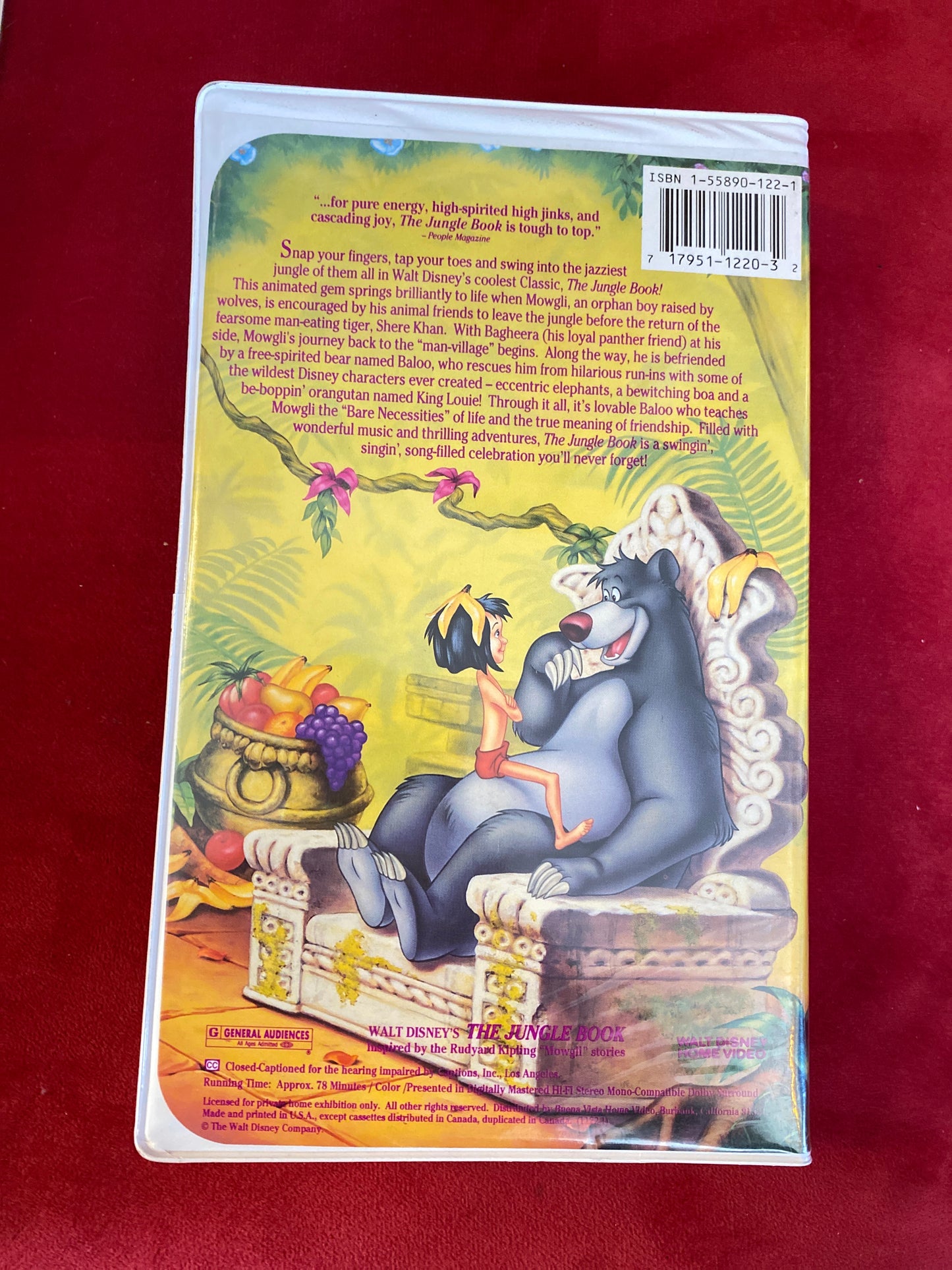 Disney The Jungle Book VHS Movie