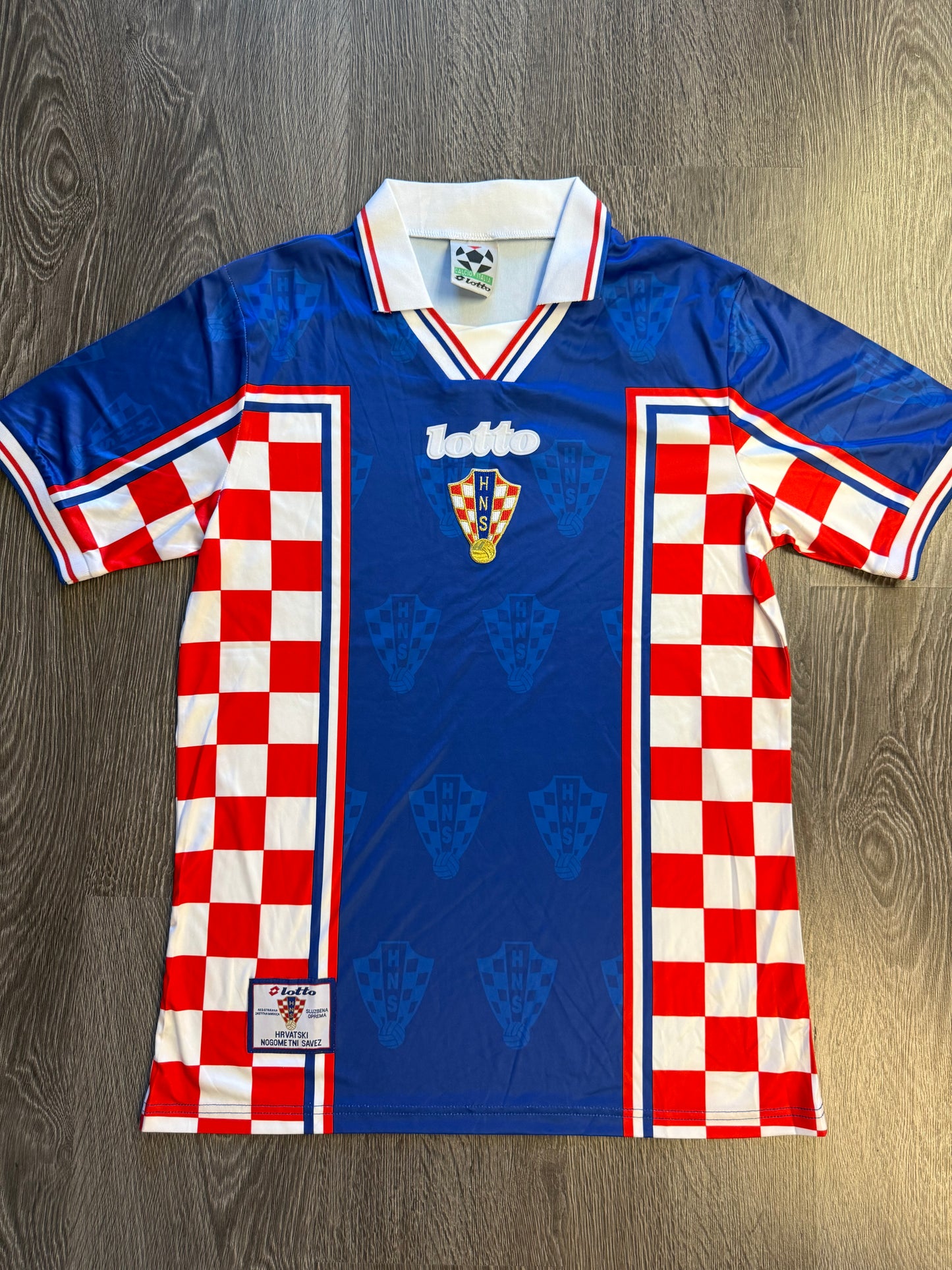 Retro Czech Republic tricolor soccer jersey Sz. L