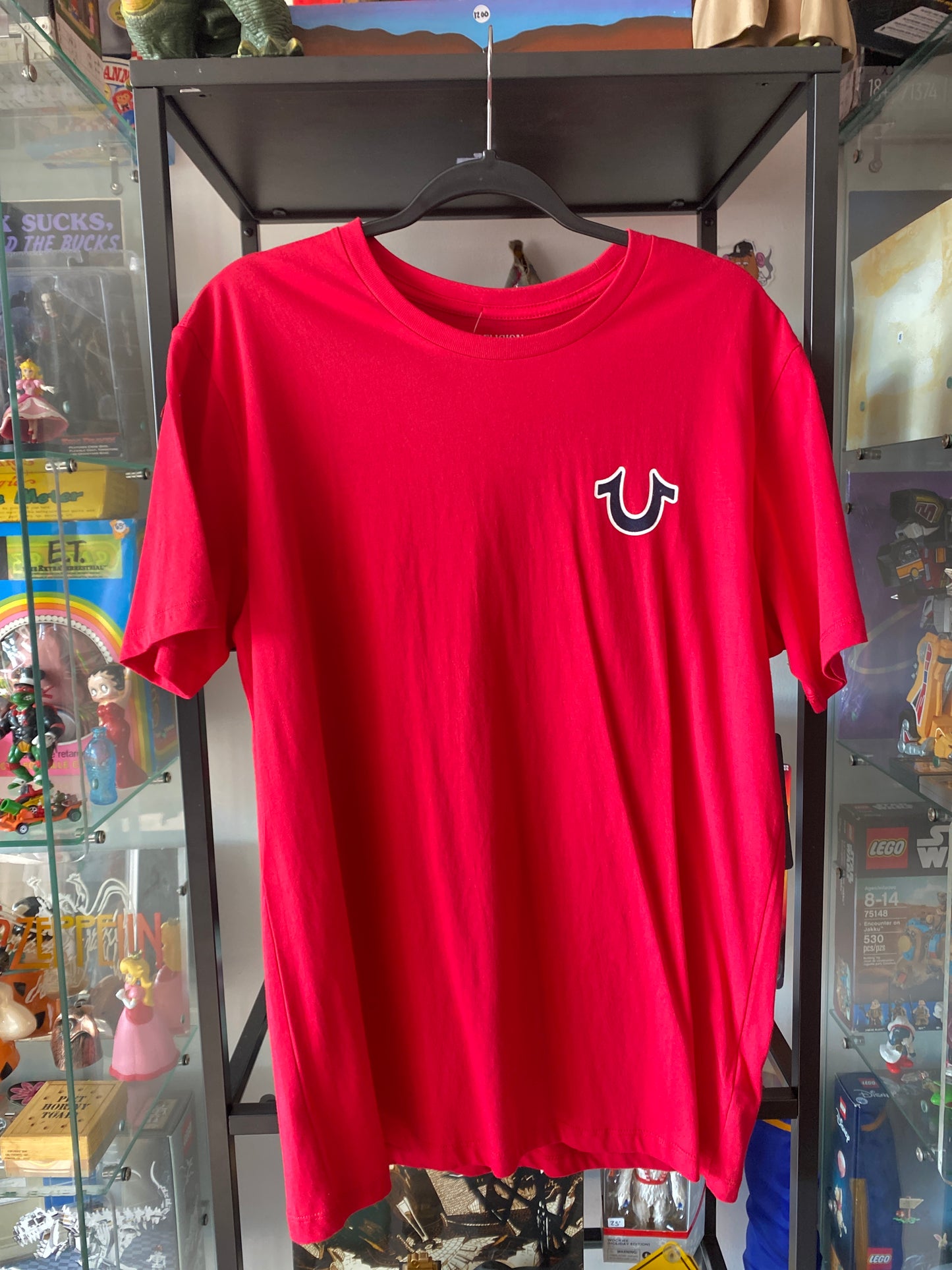 True Religion Logo T-Shirt Red Classic Sz Large Brand New