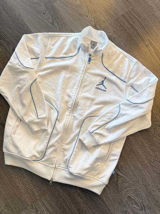 Vintage Jordan Brand White & Carolina Blue Full Zip Track Jacket