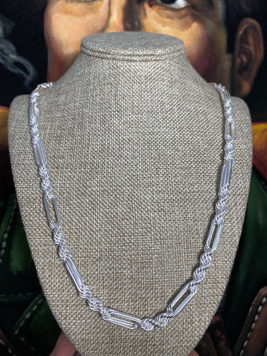 .925 Sterling Silver Solid Thick Heavy Rope Milano Link Chain 28”