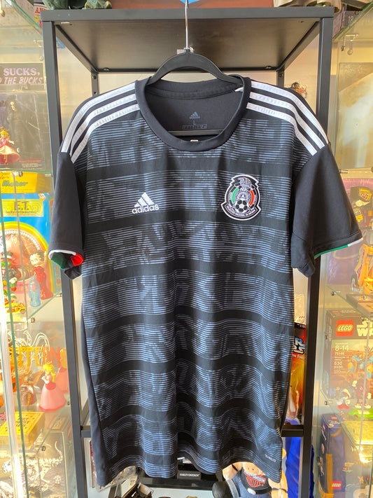 2019 Adidas Mexico Soccer Jersey Black Sz Large