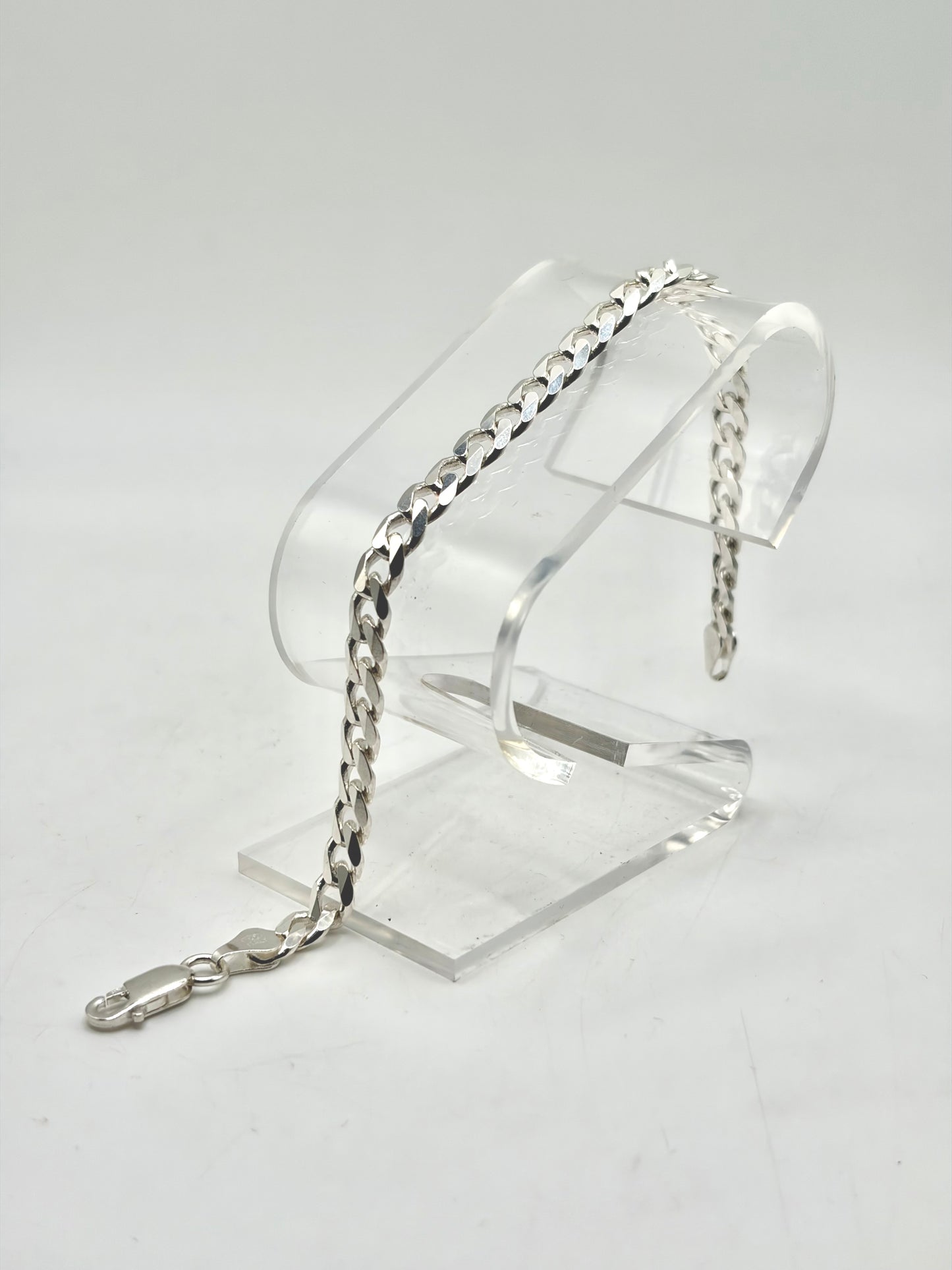 .925 Sterling Silver Thick Cuban Bracelet 7.5”