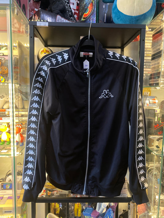 Black Kappa Track Jacket Sz Small