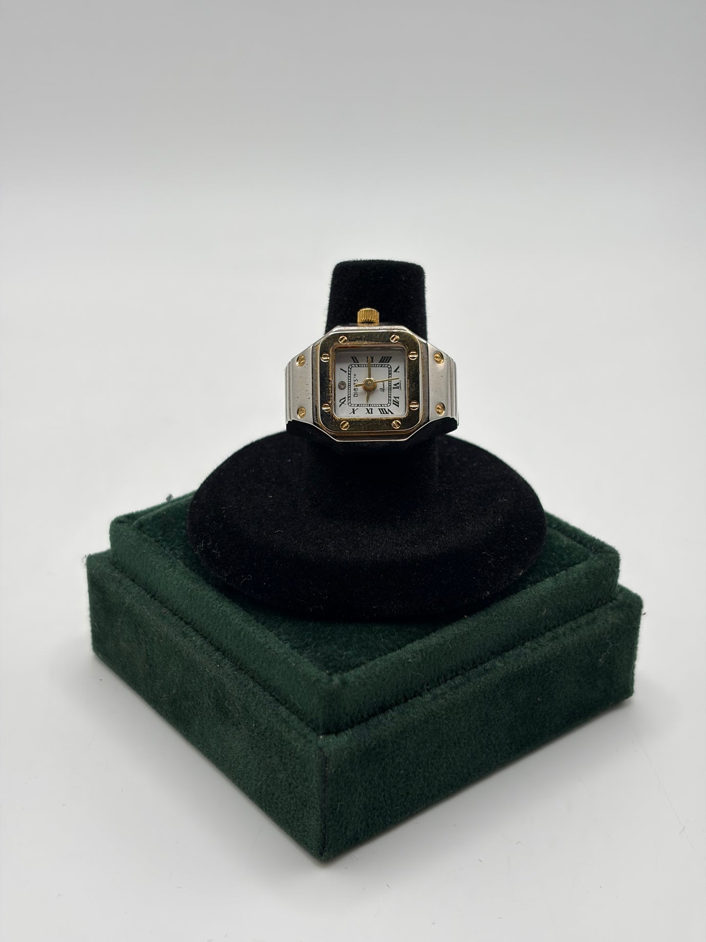 Cartier Santos Inspired Adjustable Ring Watch