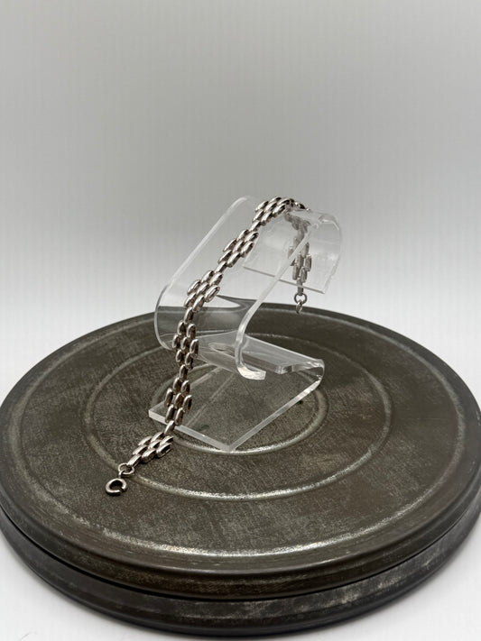 .925 Sterling Silver Chain Link Bracelet Sz. 7.5”