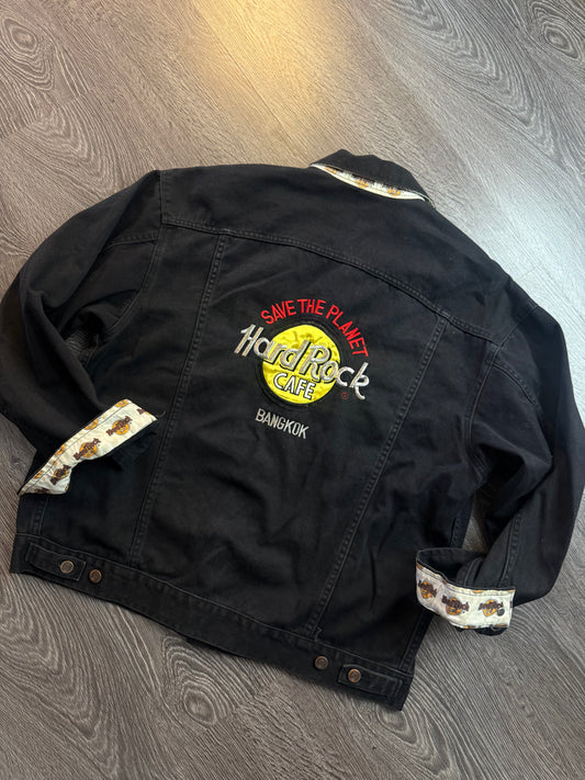 Vintage Hard Rock Cafe “Bangkok” denim jacket y2k sz. XL