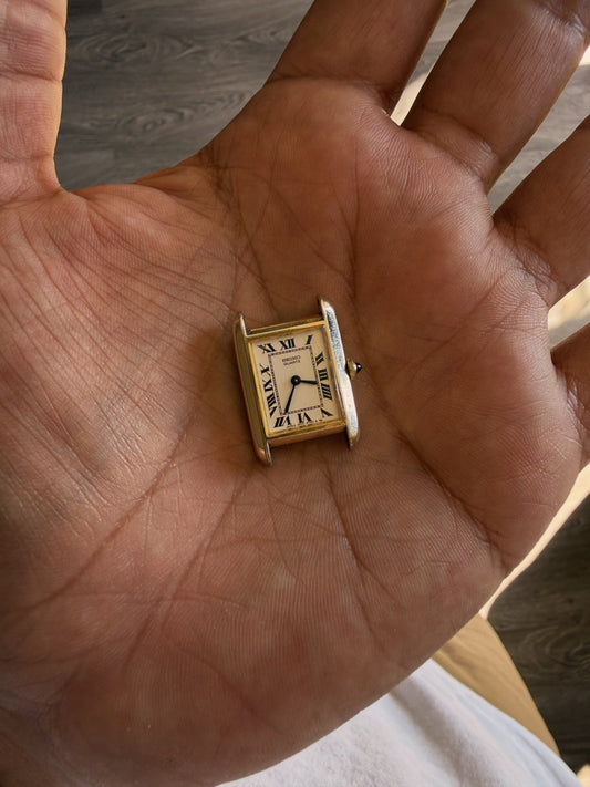 Micro Tiny Seiko tank white Roman numerals