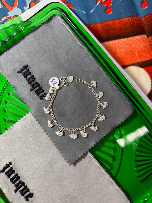 .925 Sterling Silver praying hands bracelet 7.5”