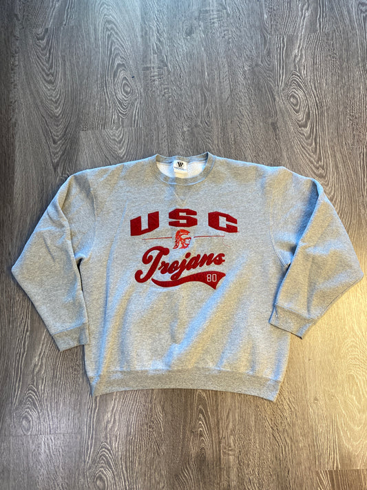 Vintage USC Trojans Crewneck Grey Sz Large