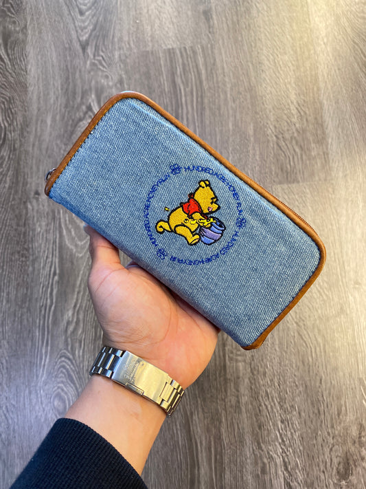 Disney Denim Winnie The Pooh Purse Pouch