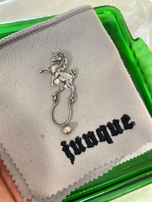.925 Sterling Silver Horse Chirping Bell Pendant