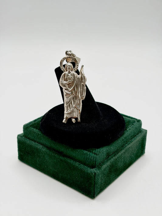 .925 Sterling Silver San Judas Pendant