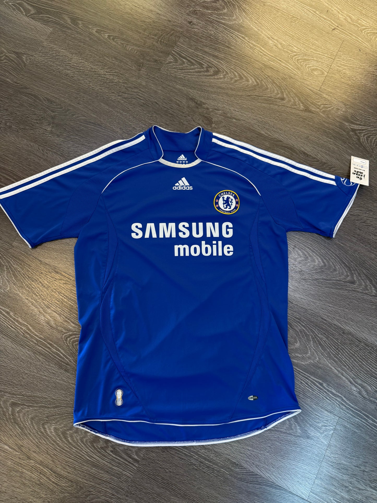 Vintage Chelsea FC Adidas Samsung Mobile Soccer Jersey Blue Football Kit Sz. L
