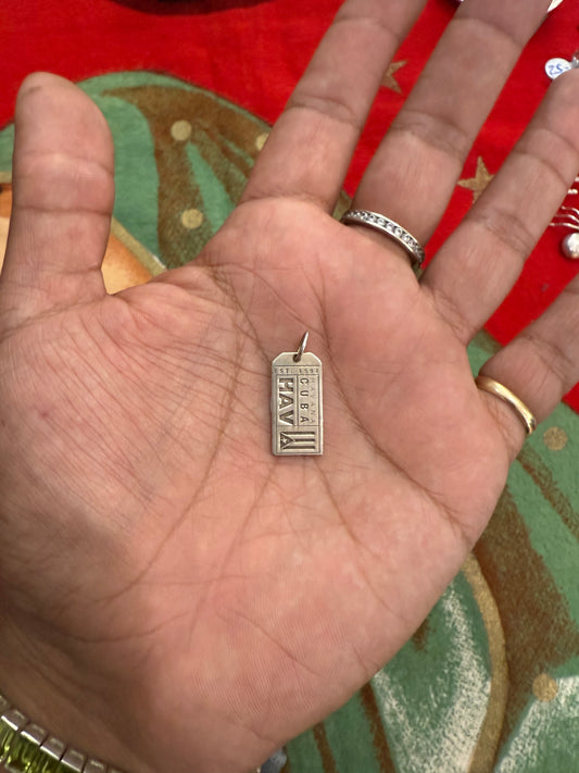 .925 Sterling silver cuba Havana pendant