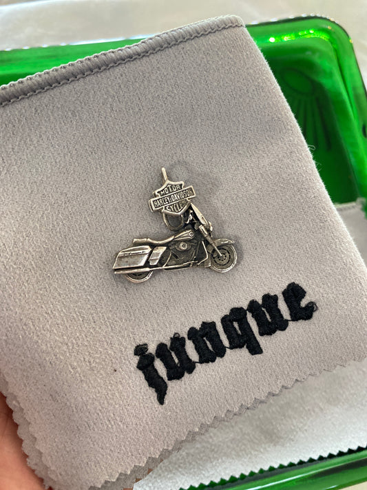 .925 Sterling Silver Harley Davidson Biker Motorcycle Pendant