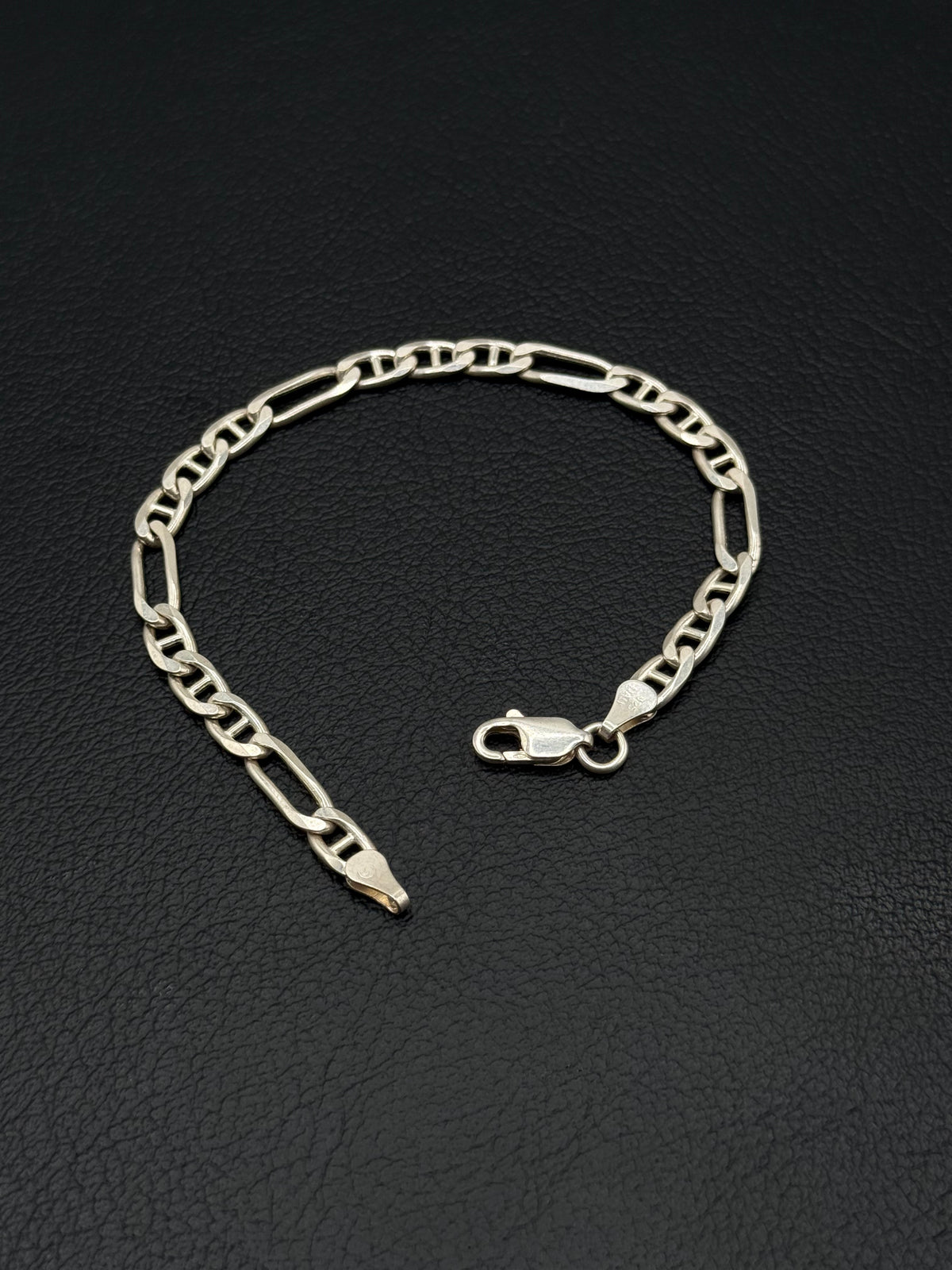.925 Sterling Silver Figaro Mariner bracelet