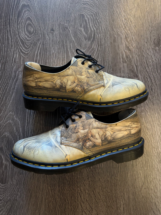 Dr. Martens 3-Eye Oxford Shoes – Renaissance Art Print Leather – Men’s Sz. 11