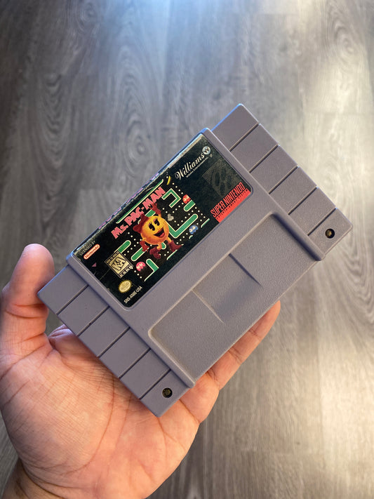 SNES Super Nintendo Ms Pacman Video Game