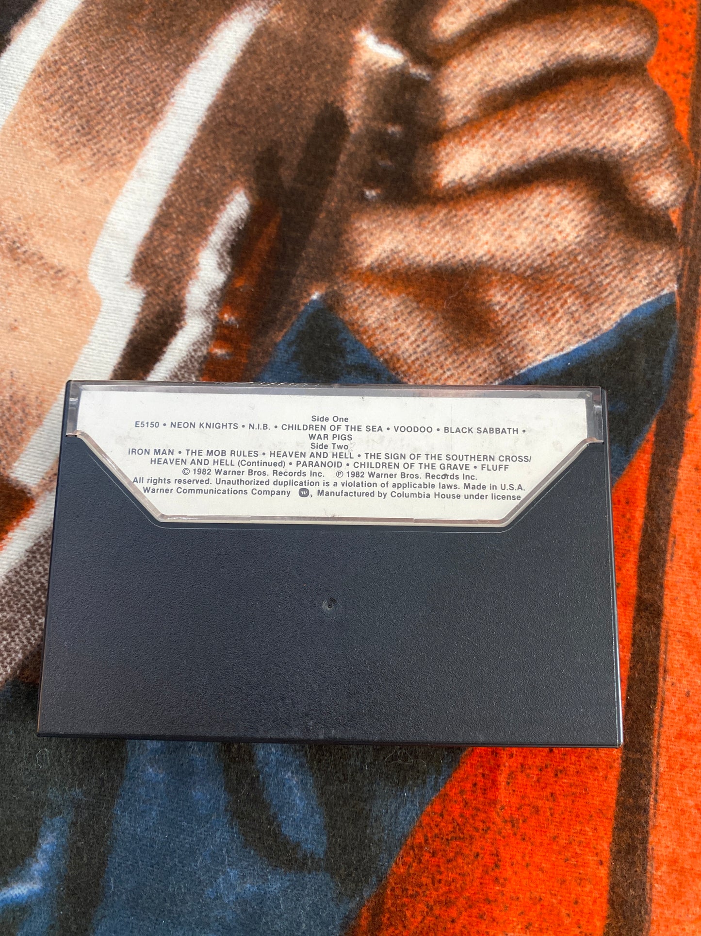 Black Sabbath Live Evil Cassette Tape