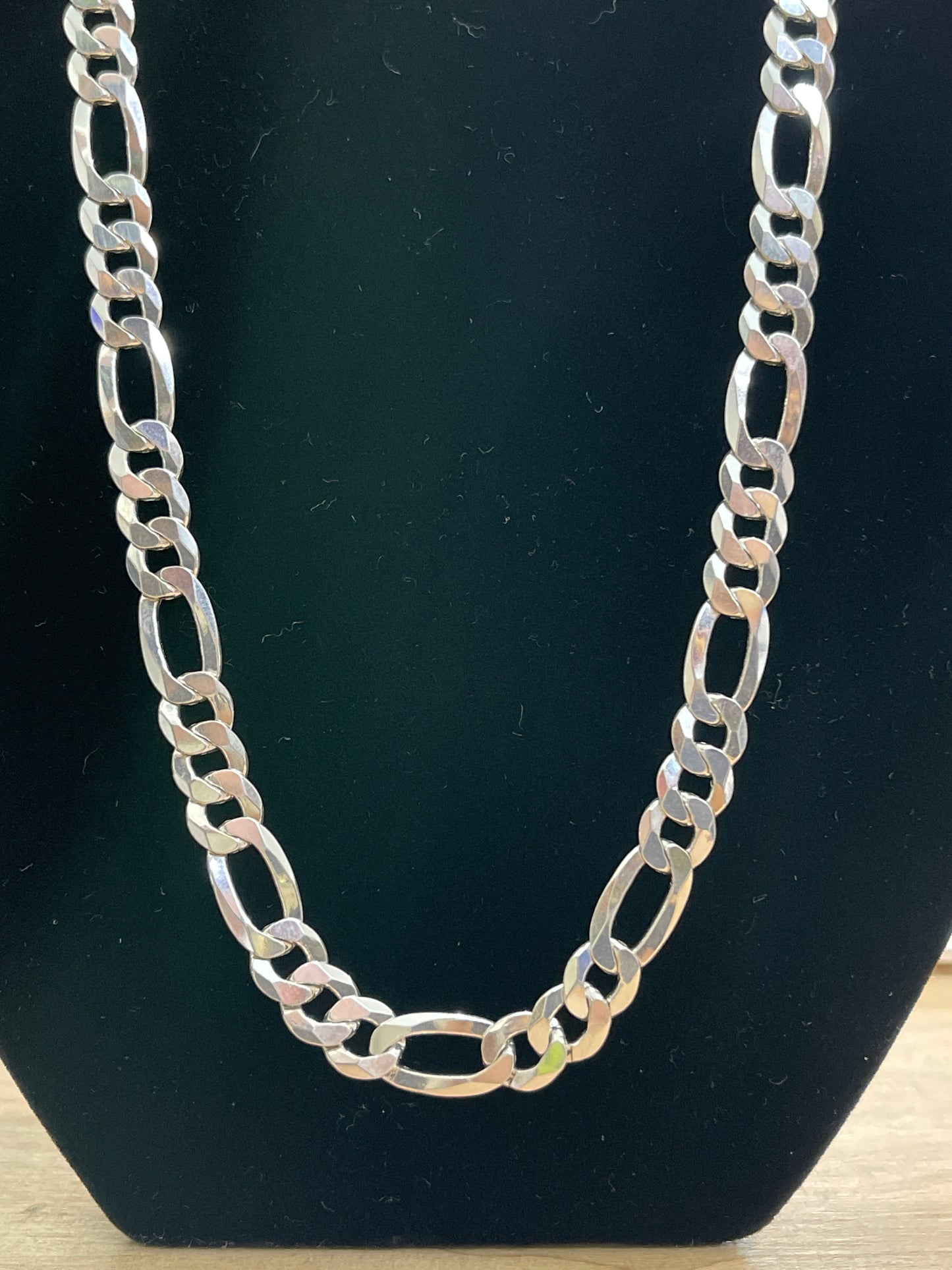 .925 sterling silver figaro chain 12”