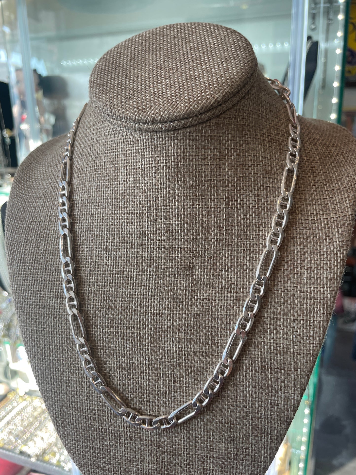 .925 sterling silver Figaro  link chain 20”