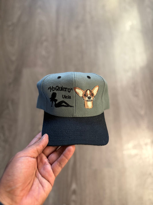 Vintage “yo quiro vieja” snapback hat