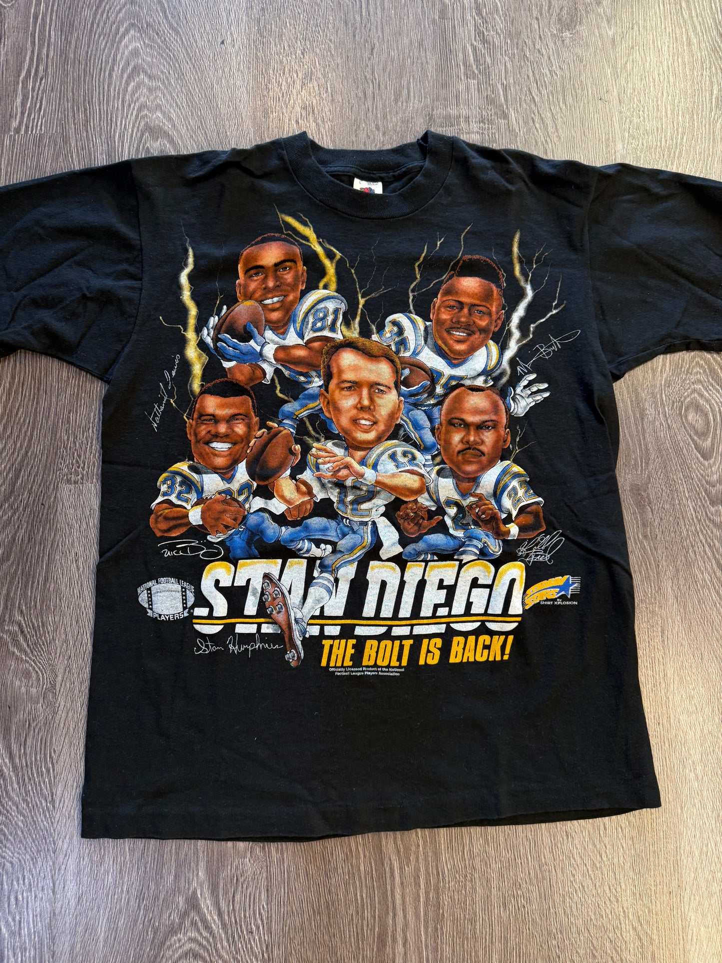 Vintage San Diego Chargers Caricatures shirt sz. L