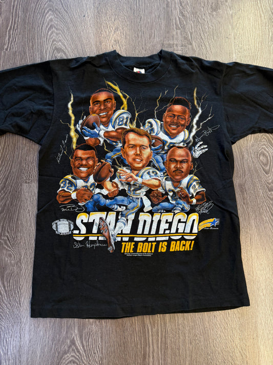 Vintage San Diego Chargers Caricatures shirt sz. L