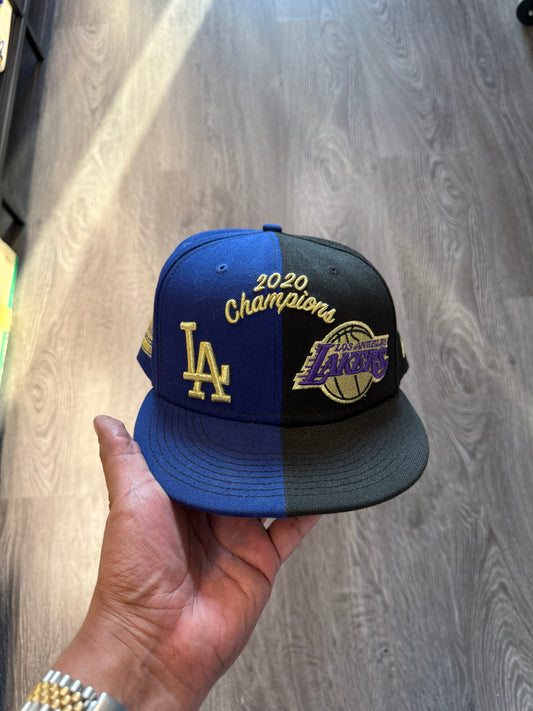 Los Angeles Dodgers and Lakers fitted hat