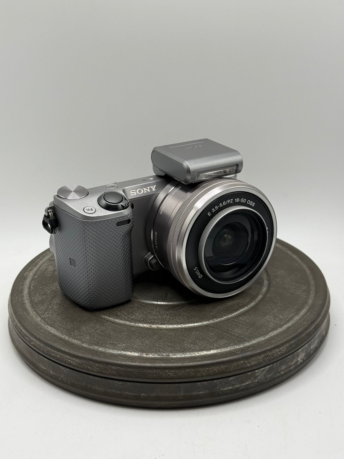 Sony Alpha NEX-5T 16.1MP Mirrorless Camera w/ 16-50mm OSS Lens & Flash - Silver