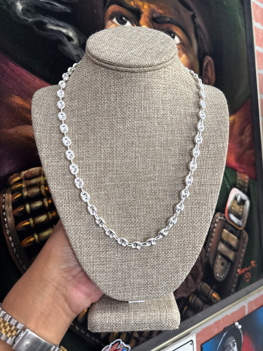 .925 Sterling silver Gucci link puff chain 22”